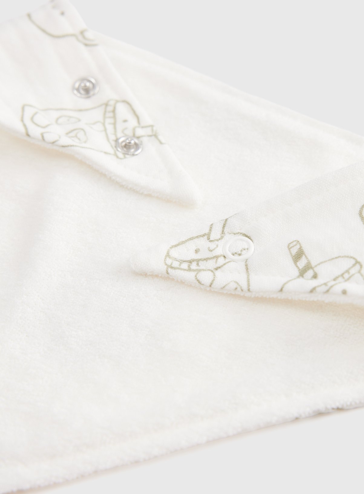 Breakfast Print Hanky Bibs 3 Pack One Size - Image 2 thumbnail